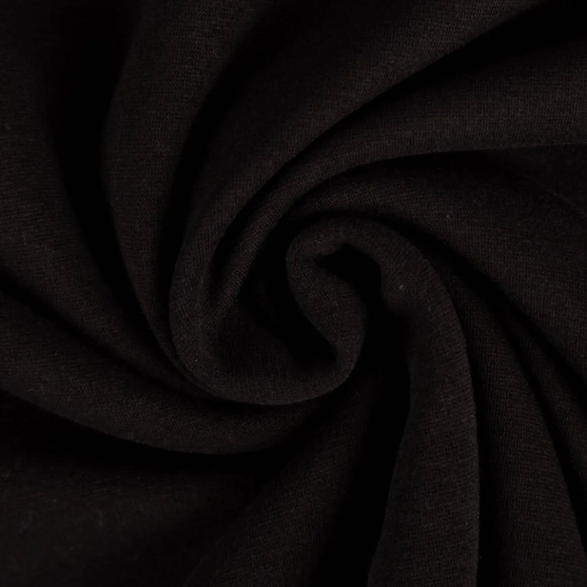 Alpenfleece Stoff uni schwarz 1,50m Breite