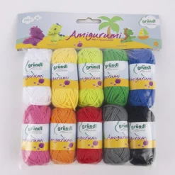 Amigurumi Häkelgarne Baumwollgarne Set 10x10g bunt