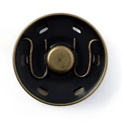 2 Annäh Druckknöpfe Messing altmessingfarben 30mm von Prym