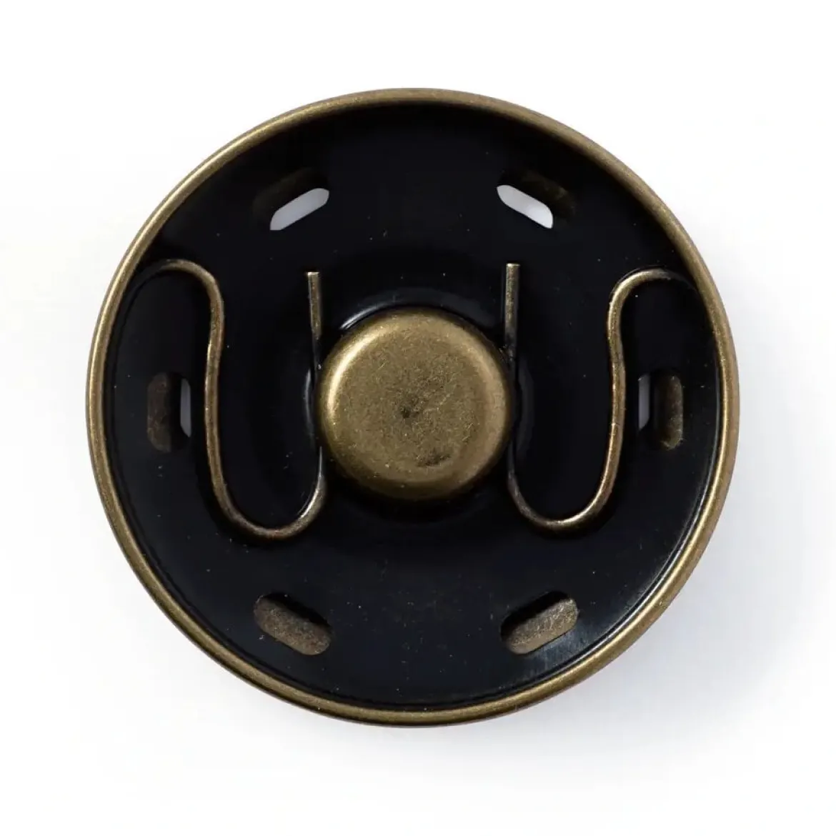 2 Annäh Druckknöpfe Messing altmessingfarben 30mm von Prym