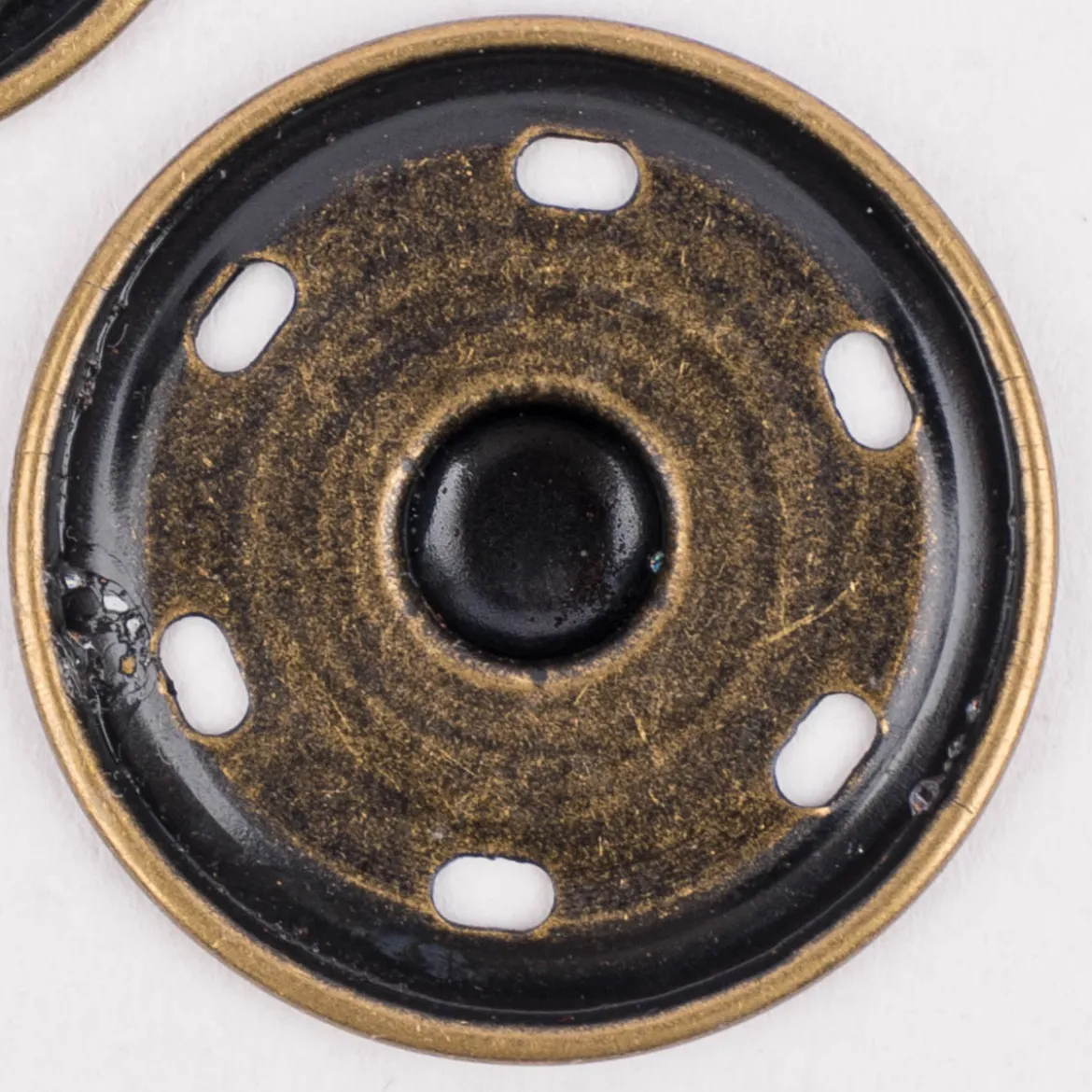 2 Annäh Druckknöpfe Messing altmessingfarben 30mm von Prym