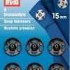 Annäh-Druckknöpfe MS schwarz 15 mm