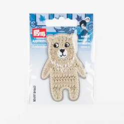 Applikation Bär aufbügelbar beige 48x70mm von Prym