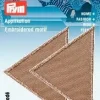 Applikation Dreiecke gross dunkel beige