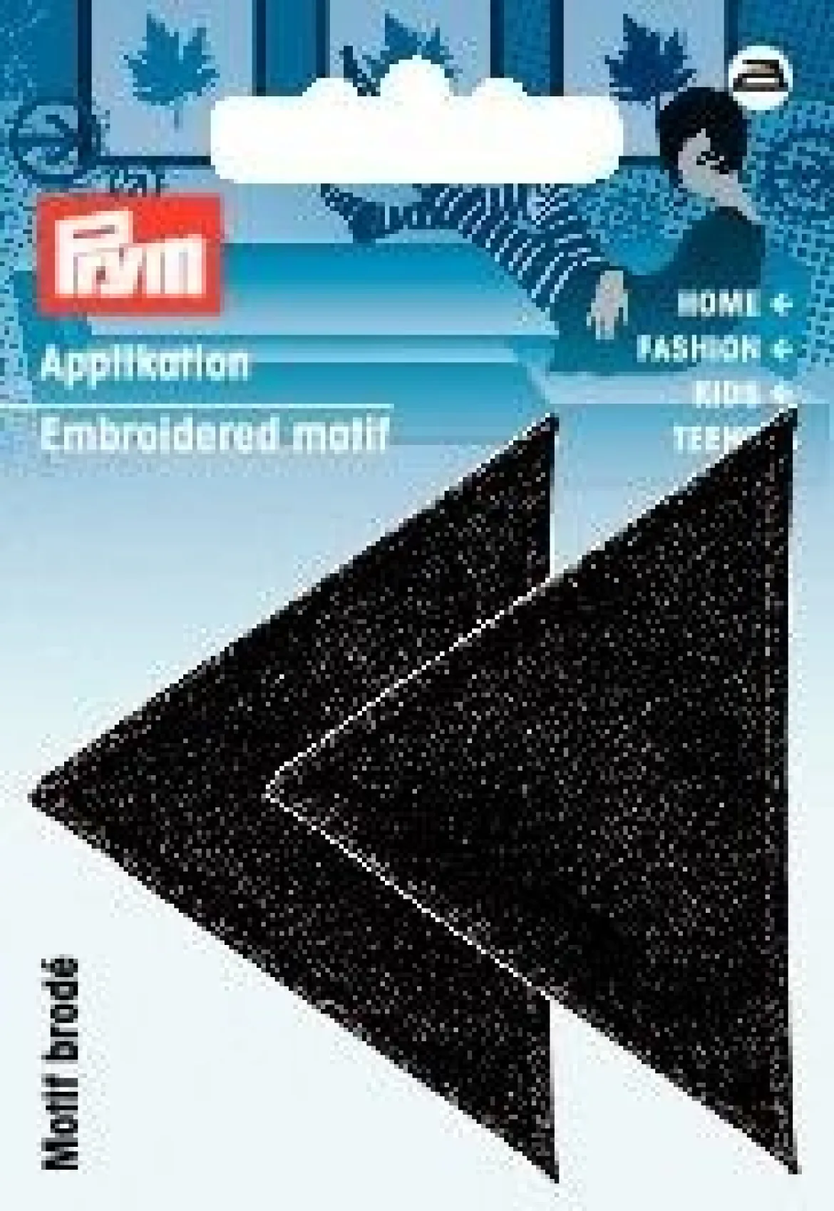 Applikation Dreiecke gross schwarz