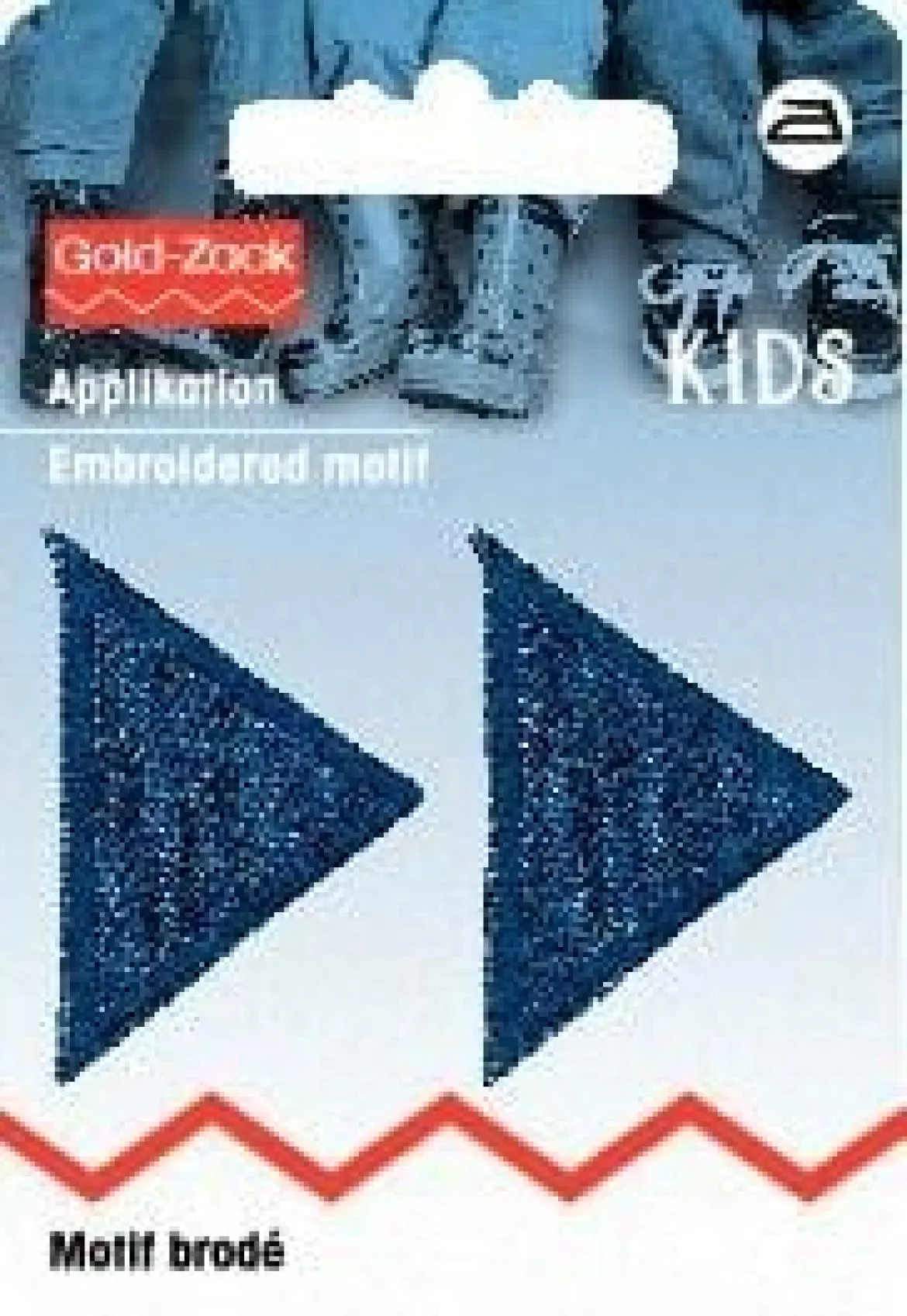Applikation Dreiecke Jeans dunkel