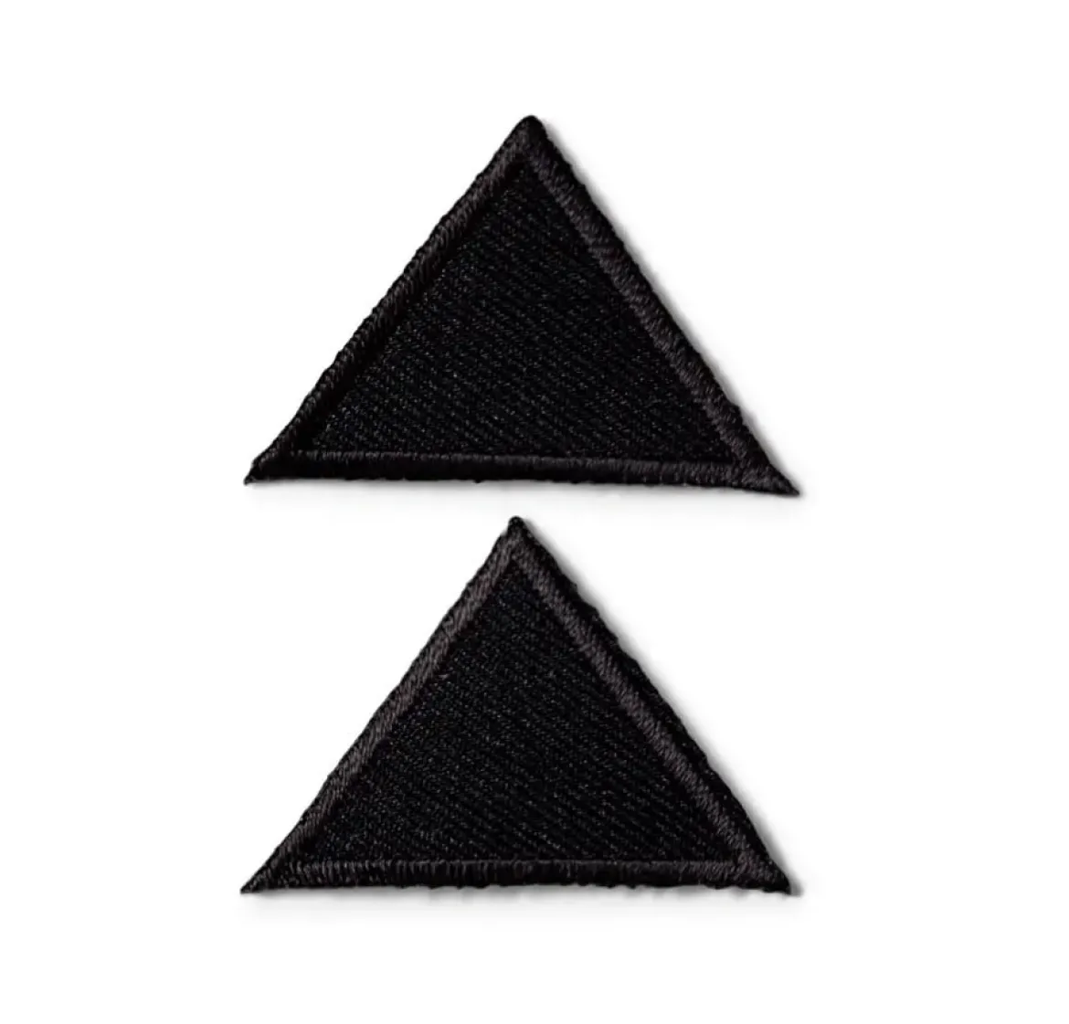 Applikation Dreiecke schwarz zum Aufbügeln 25x35mm im 2er Pack von Prym