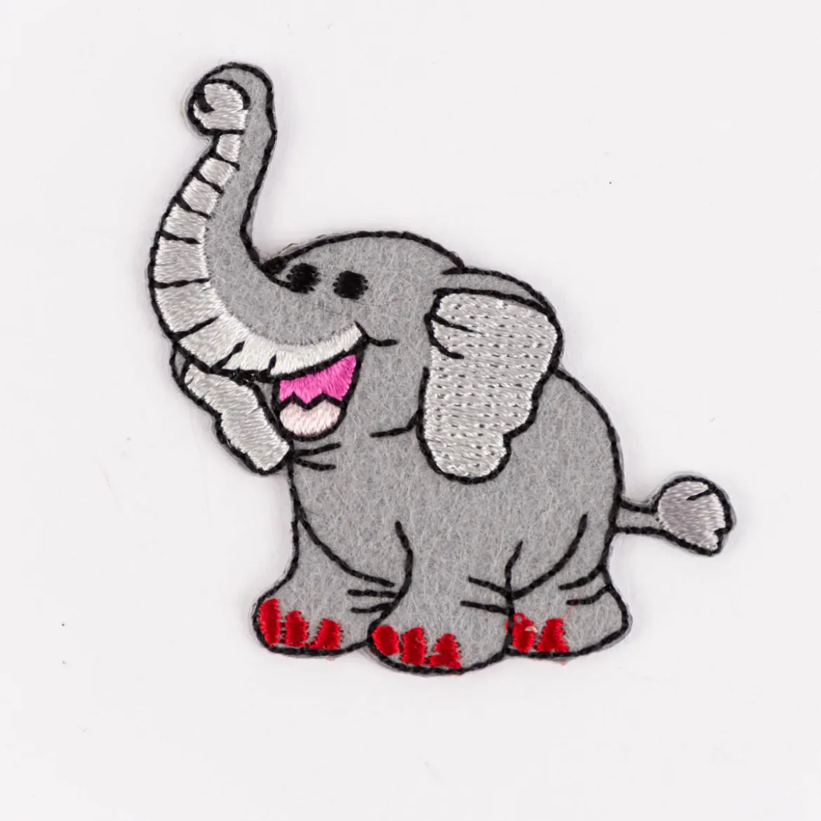 Applikation Elefant aufbügelbar grau 50x56mm von Prym