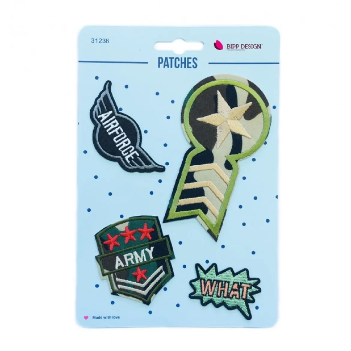 Applikationen Set 4 Stück Army