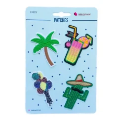 Applikationen Set 4 Stück Cocktail Kaktus Palme