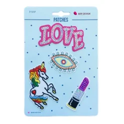 Applikationen Set 4 Stück Einhorn LOVE