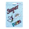 Applikationen Set 4 Stück Einhorn Super Regenbogen Peace