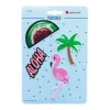Applikationen Set 4 Stück Flamingo Palme Aloha Melone