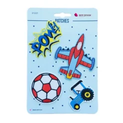 Applikationen Set 4 Stück Flugzeug Fußball Traktor