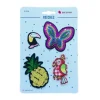 Applikationen Set 4 Stück Schmetterling Ananas Papagei