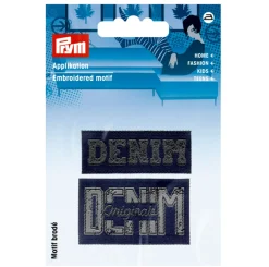 Applikation Label Denim jeansblau von Prym