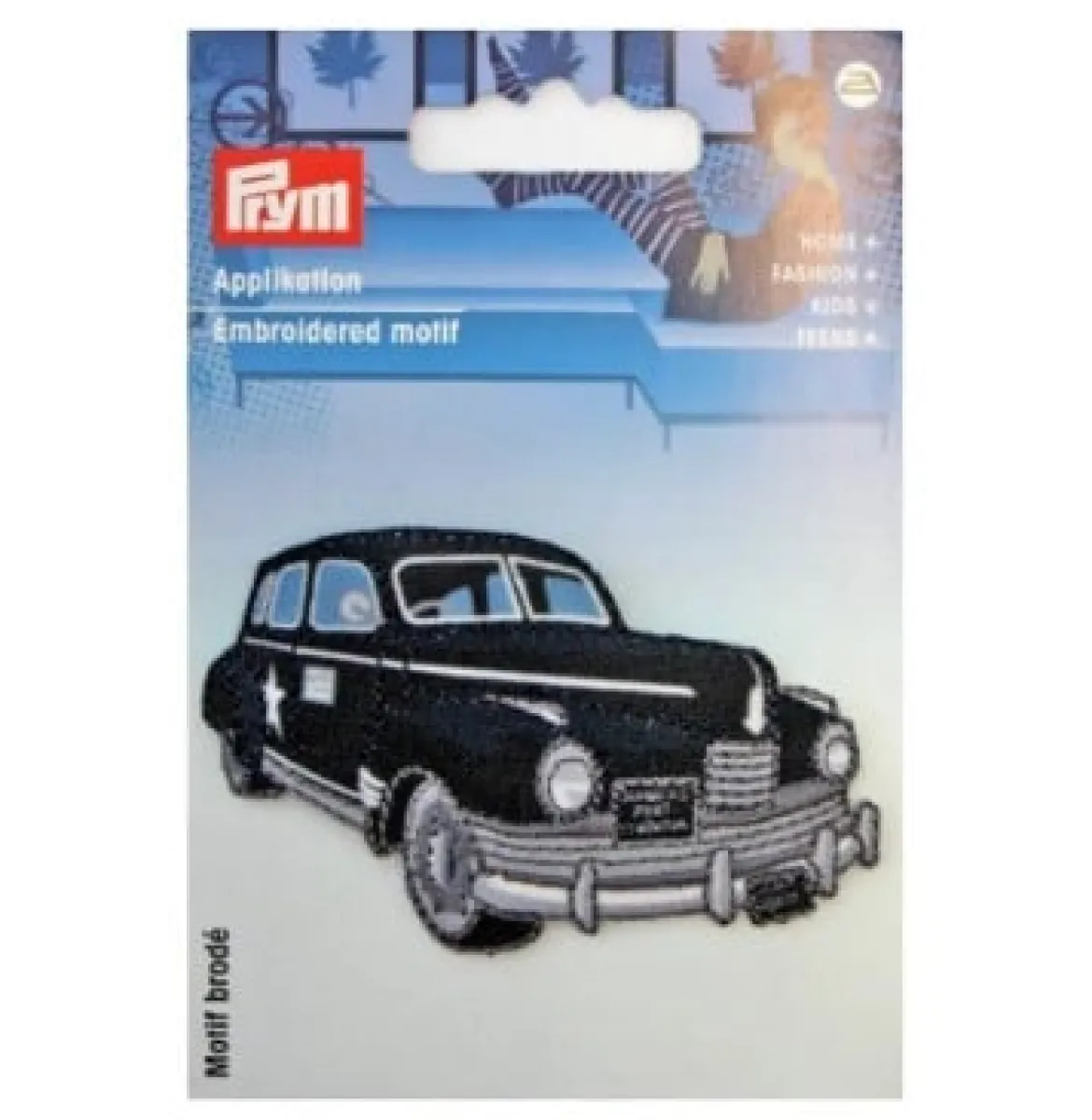 Applikation Oldtimer schwarz zum Aufbügeln 45x72mm von Prym