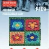 Applikation Patch 4 Blumen eckig