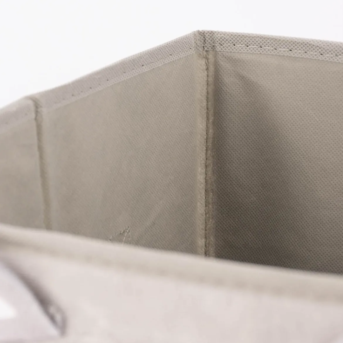 Aufbewahrungsbox Fuchs Samtoptik grau weiß 29x29cm