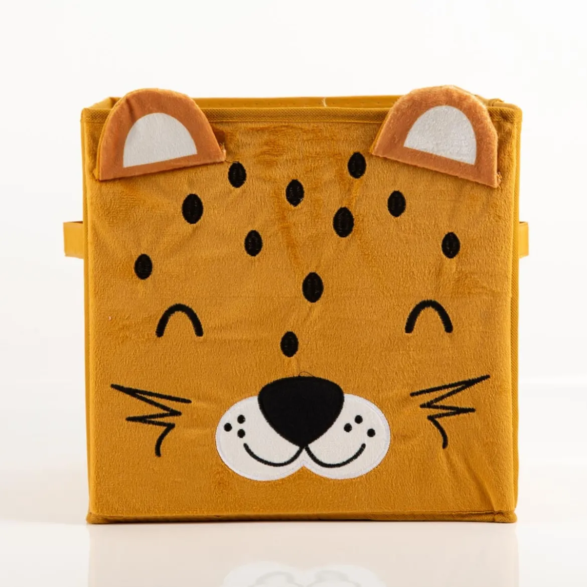 Aufbewahrungsbox Löwe faltbar mit Henkeln braun 29x29x29cm