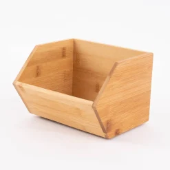 Aufbewahrungsbox rechteckig mit abgesenktem Rand Bambus natur 17,5x15,5x13xcm