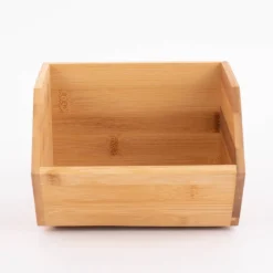 Aufbewahrungsbox rechteckig mit abgesenktem Rand Bambus natur 17,5x15,5x13xcm