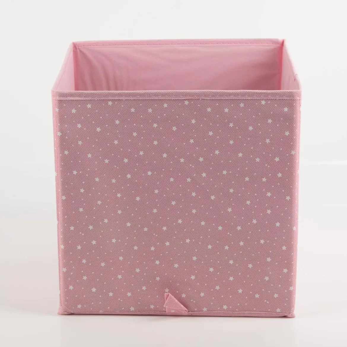 Aufbewahrungsbox Sternchen faltbar mit Henkeln rosa 29x29x29cm