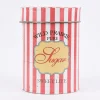 Aufbewahrungsdose Retro Tea Blech rot weiß 16x22cm