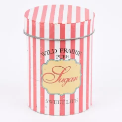 Aufbewahrungsdose Retro Tea Blech rot weiß 16x22cm