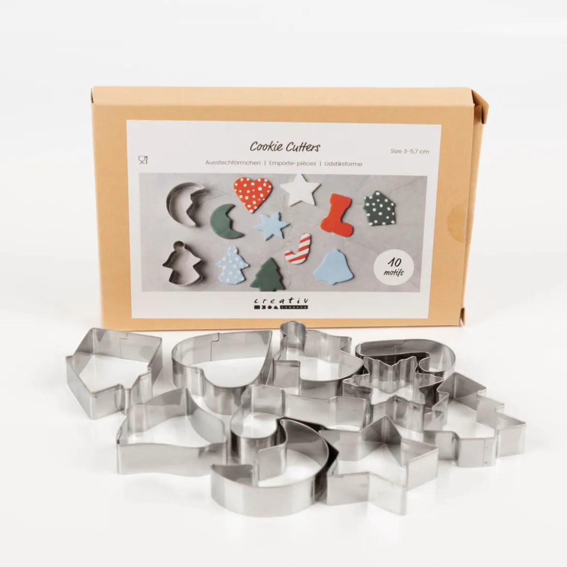 Ausstecher Weihnachten 10er Set aus Metall für Backen und DIY von Creativ Company