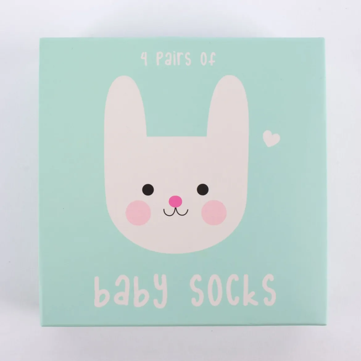 Baby Söckchen Hase Bonnie 4er Set in Geschenkbox pastell 13,5x13,5cm