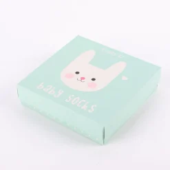 Baby Söckchen Hase Bonnie 4er Set in Geschenkbox pastell 13,5x13,5cm
