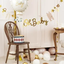 Baby Shower Girlande OH BABY 17teilig 2,5m