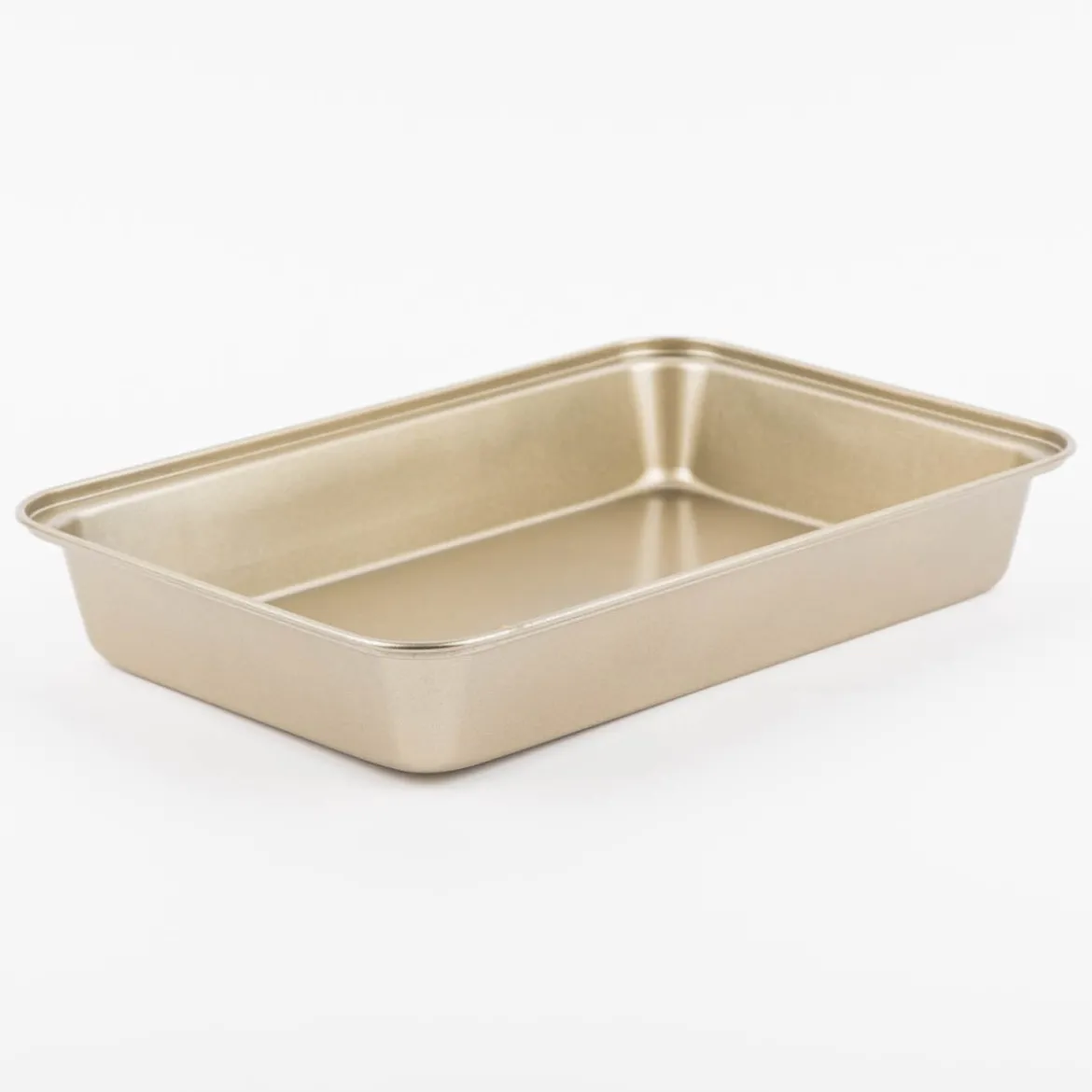 Backform für Brownies aus Metall goldfarbig 30x20x5cm