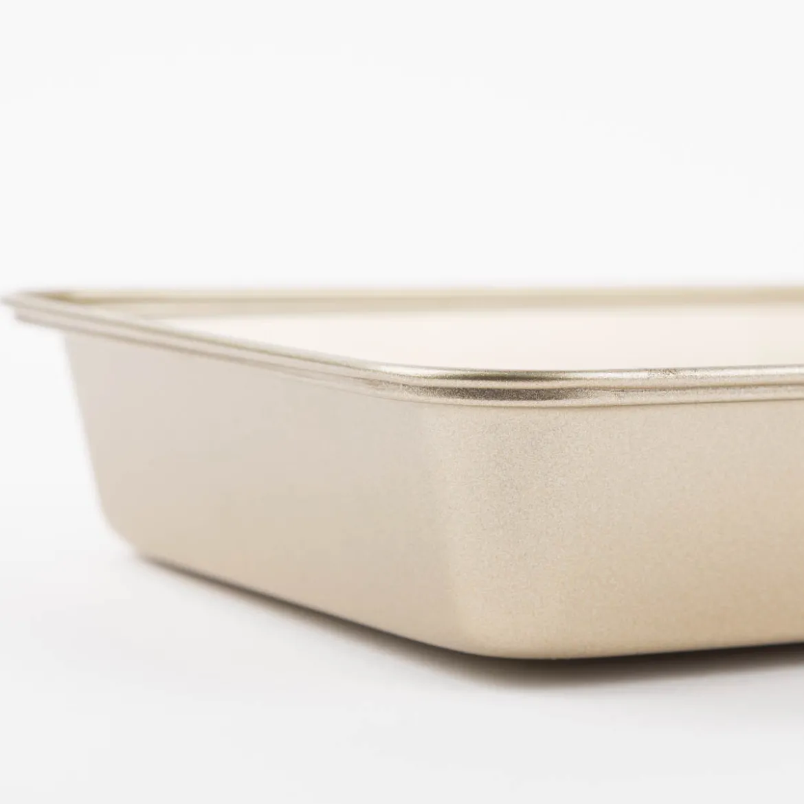 Backform für Brownies aus Metall goldfarbig 30x20x5cm