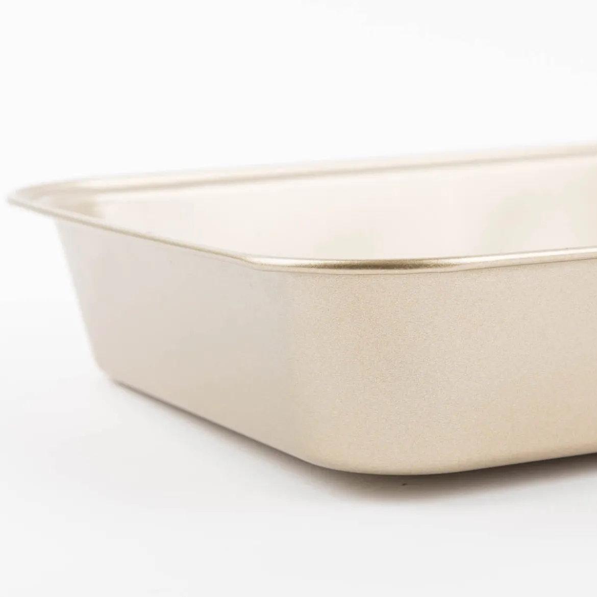 Backform und Bratform aus Metall goldfarbig 34x24x5,8cm