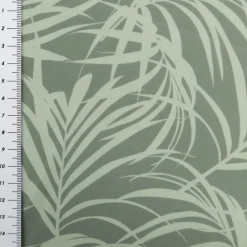Badeanzugstoff UPF 50 bi-elastisch recycelt Blätter grün 1,50m Breite