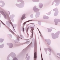 Badeanzugstoff UPF 50 bi-elastisch recycelt Leo rosa lila 1,50m Breite