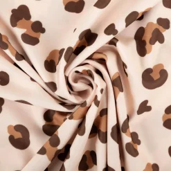 Badeanzugstoff UPF 50 bi-elastisch recycelt Leo beige 1,50m Breite