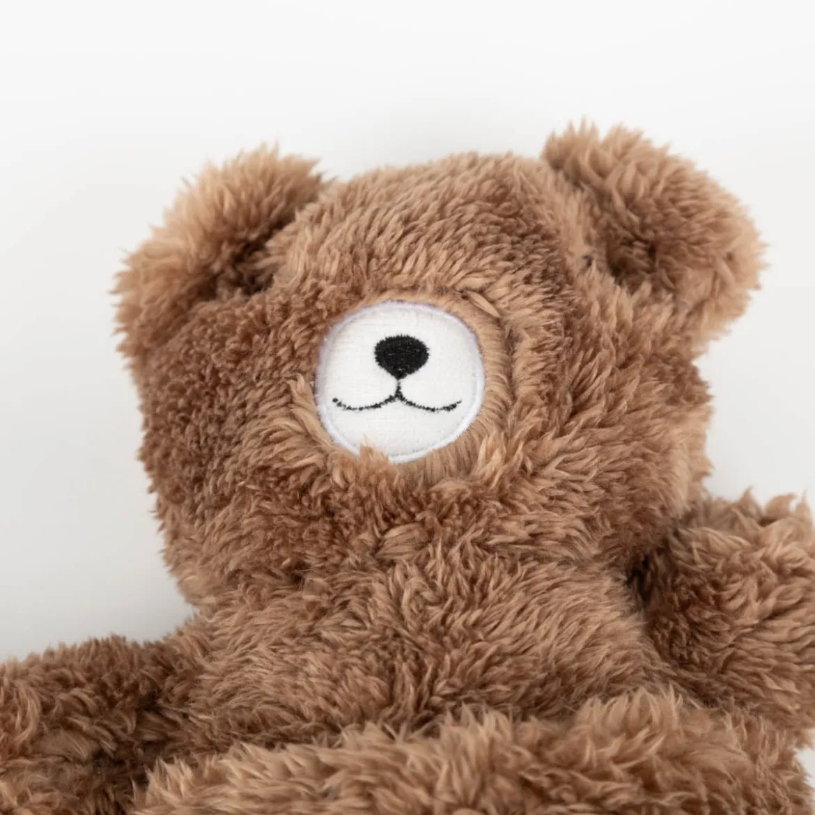 Bademantel Kinder Plüsch Bär mit Teddy braun