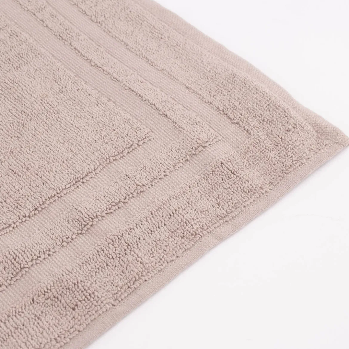 Badematte Baumwolle einfarbig taupe 45x70cm