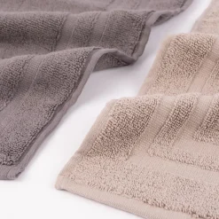 Badematte Baumwolle einfarbig taupe 45x70cm