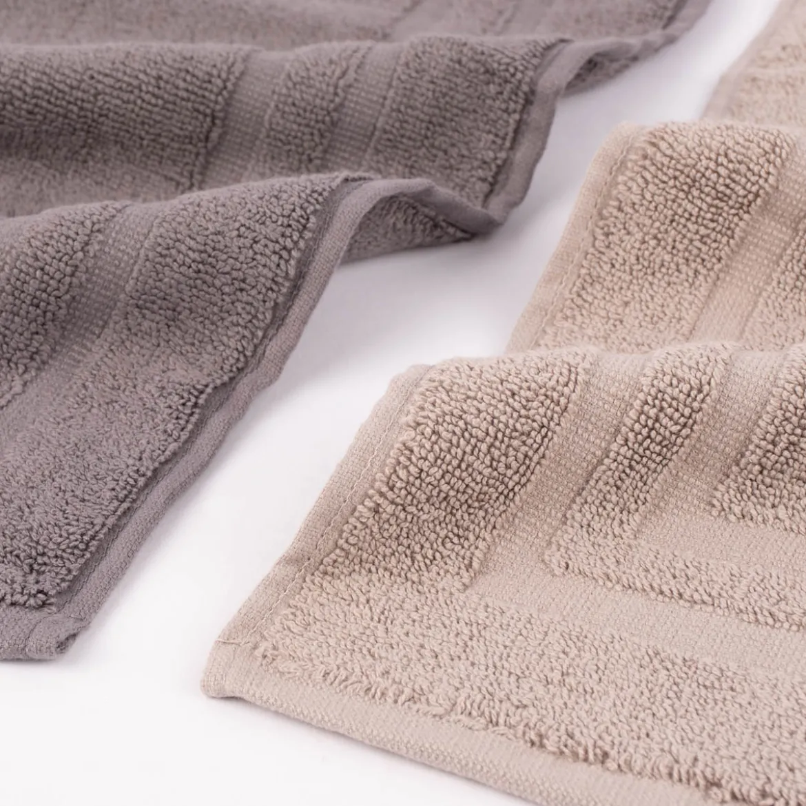 Badematte Baumwolle einfarbig taupe 45x70cm