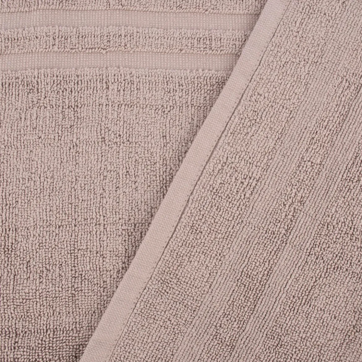 Badematte Baumwolle einfarbig taupe 45x70cm