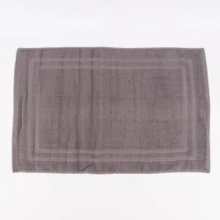 Badematte Baumwolle einfarbig grau 45x70cm