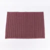 Badematte gestreift einfarbig aubergine 50x70cm