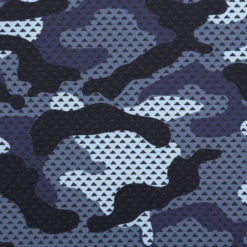 Badeshorts Stoff Camouflage recycelt wasserabweisend schnell trocknend blau 1,48m Breite