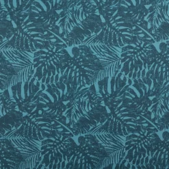 Badeshorts Stoff Monstera Blätter recycelt wasserabweisend schnell trocknend petrol 1,48m Breite