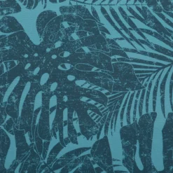 Badeshorts Stoff Monstera Blätter recycelt wasserabweisend schnell trocknend petrol 1,48m Breite