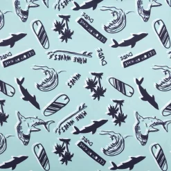 Badeshorts Stoff Surfers Paradise recycelt wasserabweisend schnell trocknend türkis 1,48m Breite